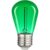 0,6W Farvet Led Kronepære – Grøn, Kultråd, E27 – Dæmpbar : Ikke Dæmpbar, Kulør : Grøn