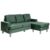 Homeville Boston Chaiselong Sofa Velour Grøn